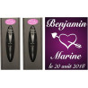 Gravure Events 2 Flûtes à Champagne Gravées Modèle Cœur Eros avec 2 Boîtes Cadeaux - Cadeau de Mariage pour Les Mariés - Cadeau