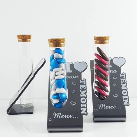 LOT de 2 Soliflores : I MON Témoin + I MA Témoin - Cadeau pour la Témoin de votre Mariage (pour homme et femme)