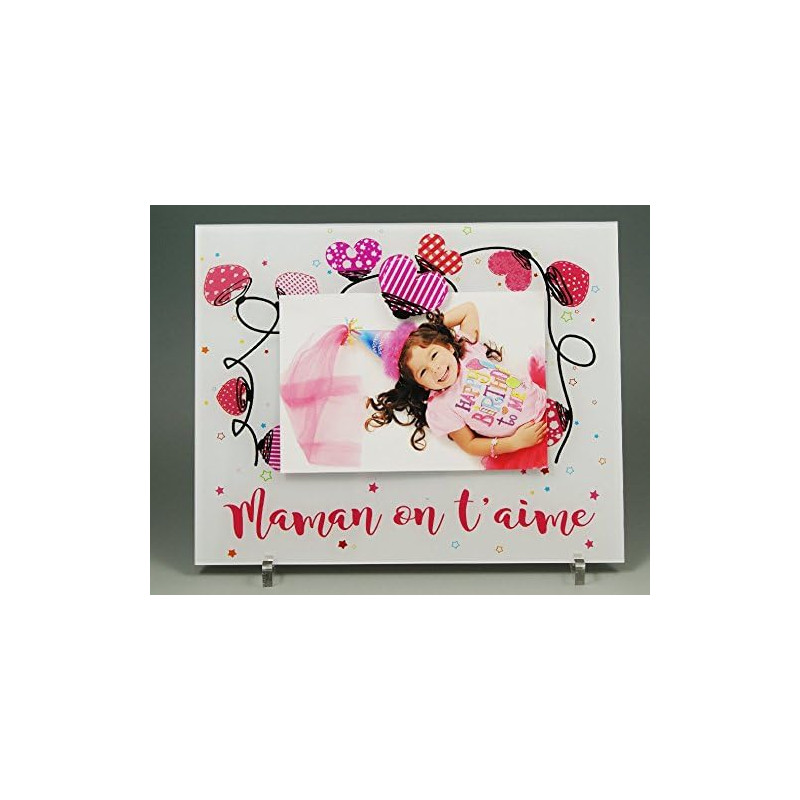 Gravure Events Cadre Photo Aimant pour Maman – (cadeau original pour la Fête des mères, Anniversaire, Noël, naissance...)