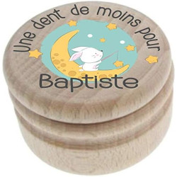 Gravure Events Boîte à Dents de Lait en Bois - Personnalisée avec le Prénom de l'Enfant + Texte Personnalisable – Petite Souris