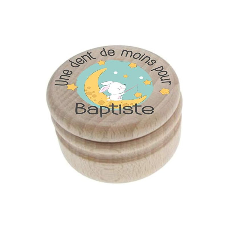 Gravure Events Boîte à Dents de Lait en Bois - Personnalisée avec le Prénom de l'Enfant + Texte Personnalisable – Petite Souris