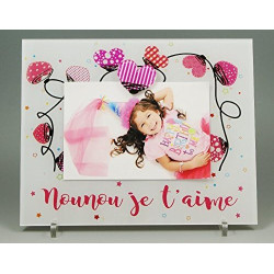 Gravure Events Cadre Photo Aimant pour Nounou – (Cadeau pour la fête des Nounous, Noël, Anniversaire, fin de contrat, fin