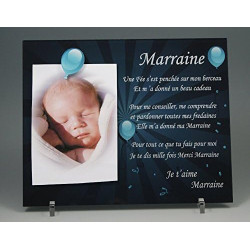 Gravure Events Cadre Photo Aimant pour Marraine – (Cadeau Parrain Marraine Baptême & Communion)