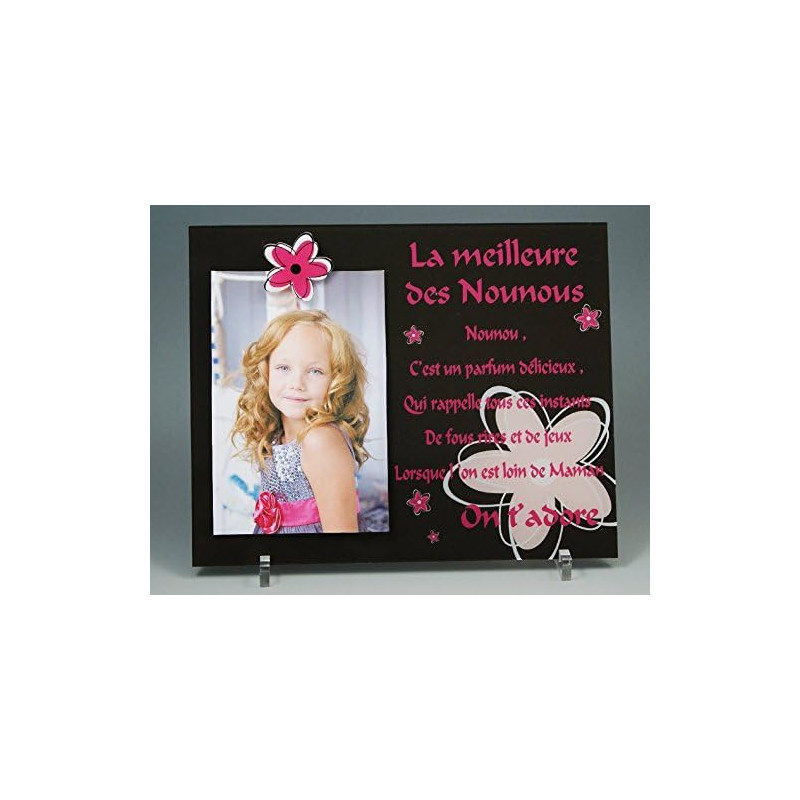 Gravure Events Cadre Photo Aimant – Poème pour Nounou – (Cadeau pour la fête des Nounous, Noël, Anniversaire, fin de contrat