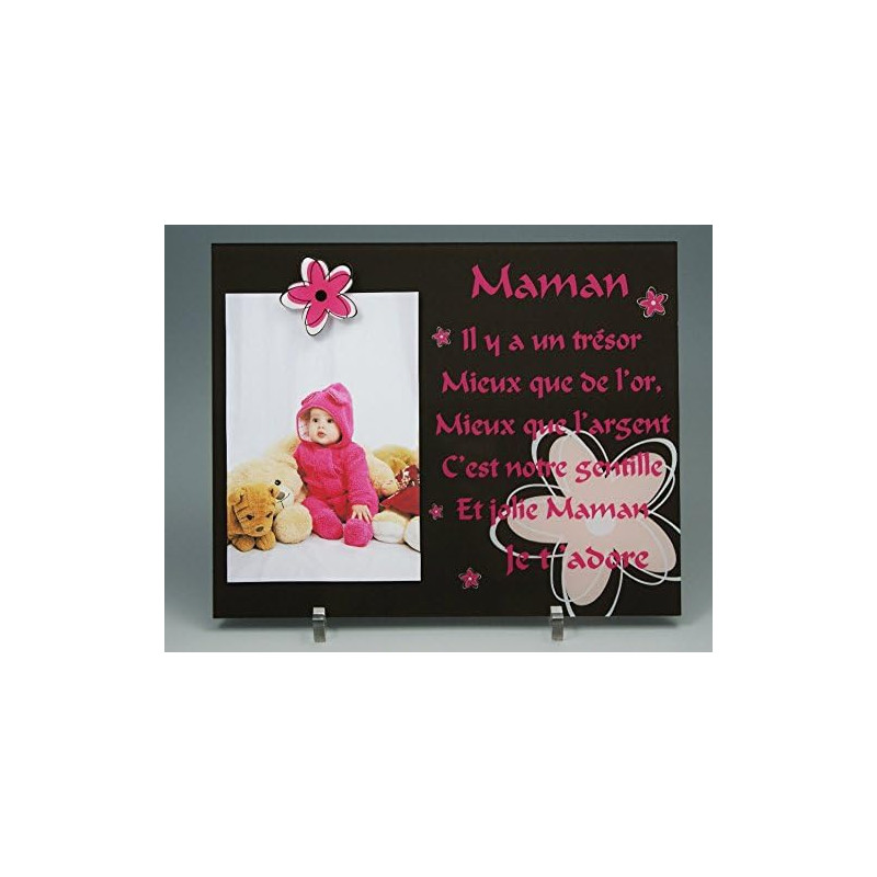Gravure Events Cadre Photo Aimant pour Maman – (cadeau original pour la Fête des mères, Anniversaire, Noël, naissance...)
