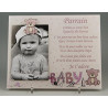 Gravure Events (KdFPrF) Cadre Photo - modèle Rose pour Parrain – (Cadeaux originaux pour Parrain Marraine - Baptême