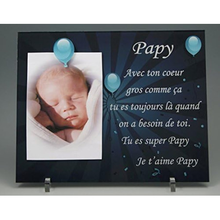 Gravure Events Cadre Photo Aimant pour Papy – (Cadeaux originaux pour Papi et Mamie – Fête des Grands Pères, Anniversaire