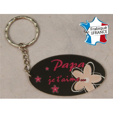 Porte Clef - Papa je t'adore (Cadeau Baptême, fête des pères, anniversaire, Noël …)