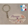 Porte Clef - Parrain je t'adore (Cadeau Parrain Marraine Baptême Communion Noël, annonce et demande Parrain)