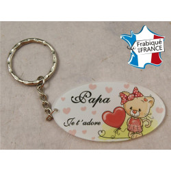 Porte Clef - Papa je t'adore (Cadeau Baptême, fête des pères, anniversaire, Noël …)