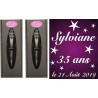 2 Flûtes à Champagne Gravées - Age personnalisable + Prénom - Modèle Anniversaire Etoiles avec 2 boites cadeaux - Cadeau