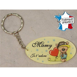 Porte Clef - Mamy je t'adore (Cadeau fête des grands mères, anniversaire, noël pour Mamie, annonce de naissance …)