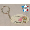 Porte Clef - Marraine je t'adore (Cadeau Parrain Marraine Baptême Communion Noël, annonce et demande Marraine)