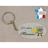 Porte Clef - Marraine je t'adore (Cadeau Parrain Marraine Baptême Communion Noël, annonce et demande Marraine)
