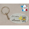 Porte Clef - Parrain je t'adore (Cadeau Parrain Marraine Baptême Communion Noël, annonce et demande Parrain)