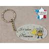 Porte Clef - Nounou je t'adore (Cadeau pour la fête des Nounous, Noël, Anniversaire, fin de contrat, fin d'année scolaire)