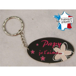 Porte Clef - Papy je t'adore (Cadeau fête des grands pères, anniversaire, noël pour papi, annonce de naissance ...)
