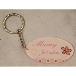 Porte Clef - Mamy je t'adore (Cadeau fête des grands mères, anniversaire, noël pour Mamie, annonce de naissance …)