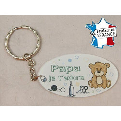 Porte Clef - Papa je t'adore (Cadeau Baptême, fête des pères, anniversaire, Noël …)