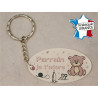 Porte Clef - Parrain je t'adore (Cadeau Parrain Marraine Baptême Communion Noël, annonce et demande Parrain)