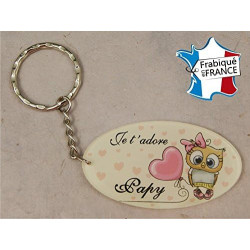 Porte Clef - Papy je t'adore (Cadeau fête des grands pères, anniversaire, noël pour papi, annonce de naissance ...)