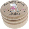 Boite à Dents de Lait en bois - Personnalisée avec le prénom de l'enfant + Texte personnalisable – Dessin de la petite souris