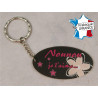 Porte Clef - Nounou je t'adore (Cadeau pour la fête des Nounous, Noël, Anniversaire, fin de contrat, fin d'année scolaire)