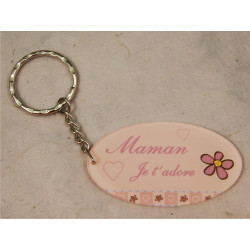 Gravure Events Porte Clef - Maman je t'adore (Cadeau Baptême, fête des mères, anniversaire, Noël …)
