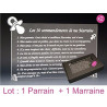 10 Commandements - Tototte texte Baby - Cadeau Baptême & Communion (.Lot PROMOTION : 1 Parrain + 1 Marraine)