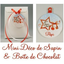 Boite de Chocolat & Déco de Sapin Joyeux Noël Papi - Cadeau de Noël