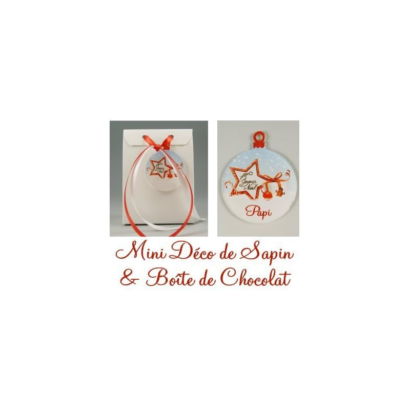 Boite de Chocolat & Déco de Sapin Joyeux Noël Papi - Cadeau de Noël