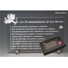 Les 10 commandements de PARRAIN - Ange texte Junior - Cadeau Baptême & Communion