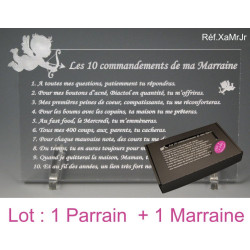 10 commandements de PARRAIN et MARRAINE - Ange texte JUNIOR - Baptême & Communion