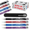 LOT de 50 Stylos personnalisés – Stylo à bille publicitaire gravé au nom de l'entreprise – Objet de communication idéal pour