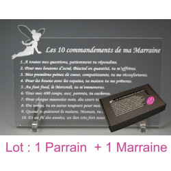 10 commandements de PARRAIN et MARRAINE - Fée texte JUNIOR - Baptême & Communion