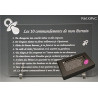 Les 10 commandements de PARRAIN - Tototte texte Comique - Cadeau Baptême & Communion