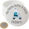 Grande Boîte à Dents de Lait en Porcelaine – Personnalisée avec le Prénom de l'Enfant + Texte Personnalisable – Petite Souris