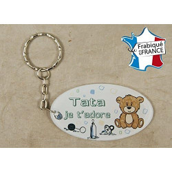 Porte Clef - Tata je t'adore (Cadeau anniversaire, noël, annonce de naissance …)