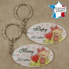 Lot 2 Portes Clefs - 1 Papy + 1 Mamy (Cadeau anniversaire, noël pour papi et mamie, fête des grands pères grands mères …)