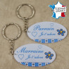 Lot 2 Portes Clefs - 1 Parrain + 1 Marraine (Cadeau Parrain Marraine Baptême Communion Noël, annonce et demande Parrain
