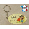 Porte Clef - Tata je t'adore (Cadeau anniversaire, noël, annonce de naissance …)