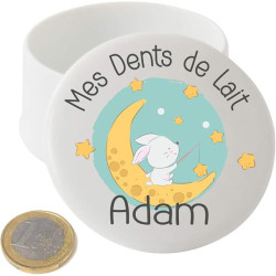 Grande Boîte à Dents de Lait en Porcelaine – Personnalisée avec le Prénom de l'Enfant + Texte Personnalisable – Petite Souris