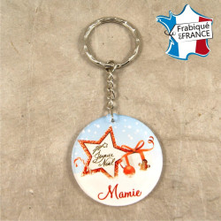 Porte Clef – Joyeux Noël Mamie (Cadeau de Noël pour Mamy - décoration de Sapin)