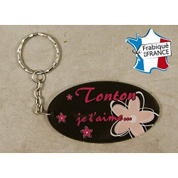 Porte Clef - Tonton je t'adore (oncle, Cadeau anniversaire, noël, annonce de naissance ...)