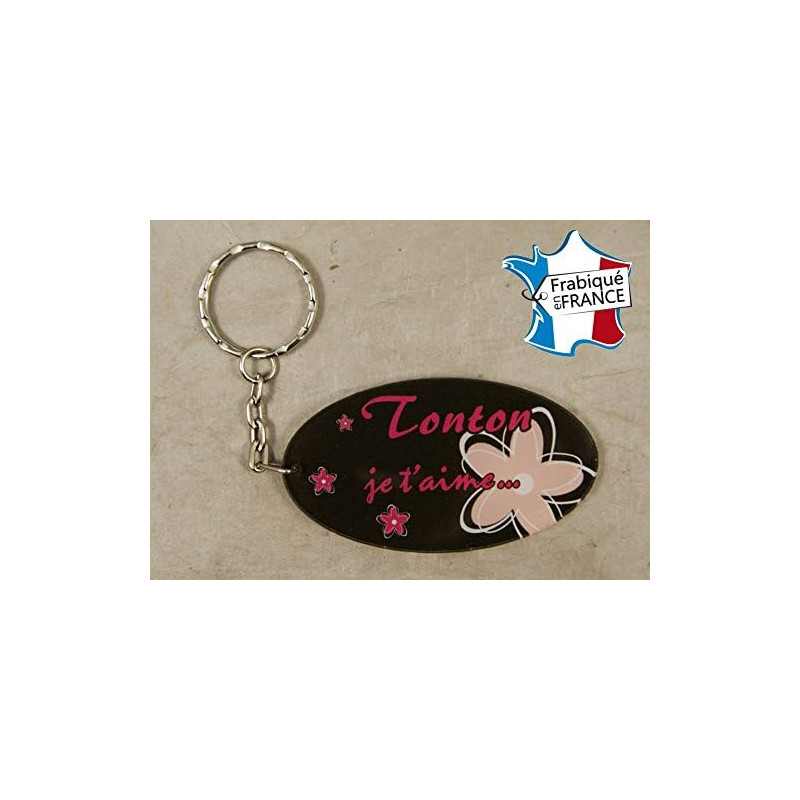 Porte Clef - Tonton je t'adore (oncle, Cadeau anniversaire, noël, annonce de naissance ...)
