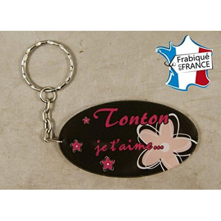 Porte Clef - Tonton je t'adore (oncle, Cadeau anniversaire, noël, annonce de naissance ...)