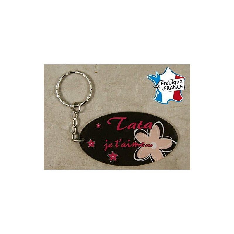 Porte Clef - Tata je t'adore (tante, Cadeau anniversaire, noël, annonce de naissance …)