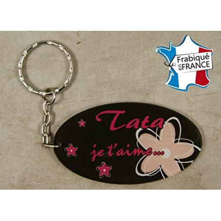 Porte Clef - Tata je t'adore (tante, Cadeau anniversaire, noël, annonce de naissance …)