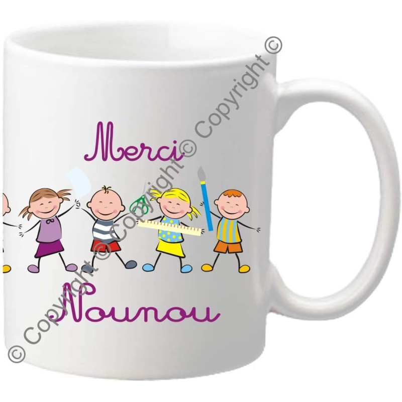 Mug Merci NOUNOU - Le Cadeau Original de Fin d'Année Scolaire