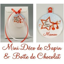 Boite de Chocolat & Déco de Sapin Joyeux Noël Maman - Cadeau de Noël